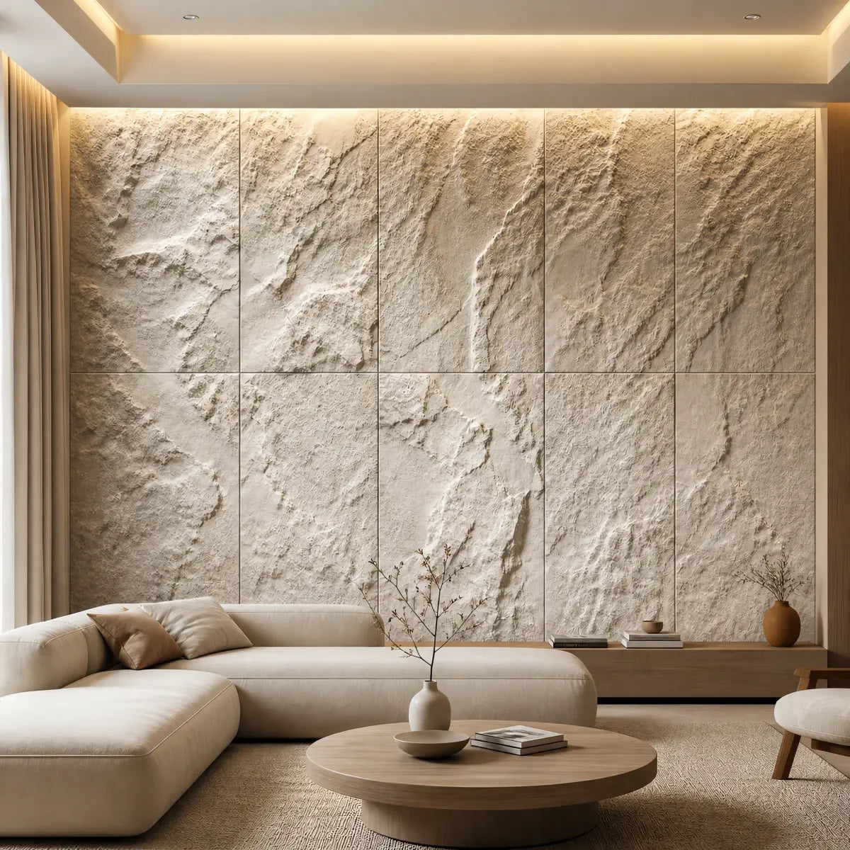 Strata Textured Faux Stone Wall Panel