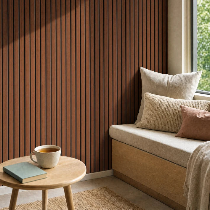 Peel & Stick Acoustic Wood Wall Tile
