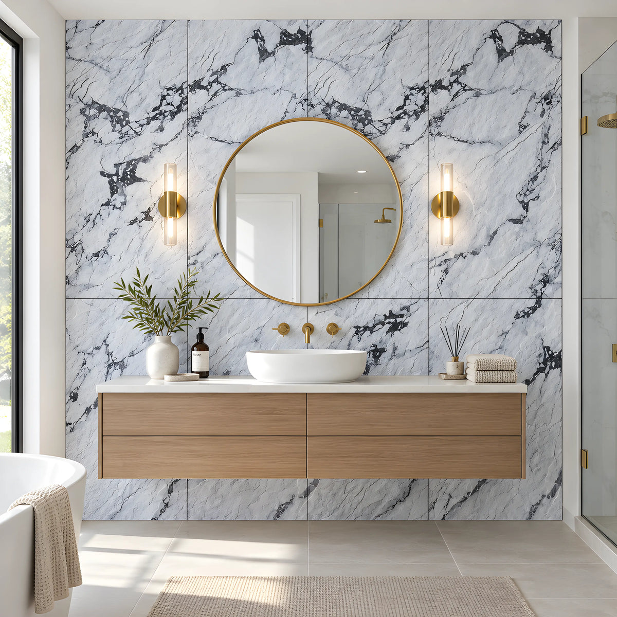 Marble-Look Flexible Stone Veneer
