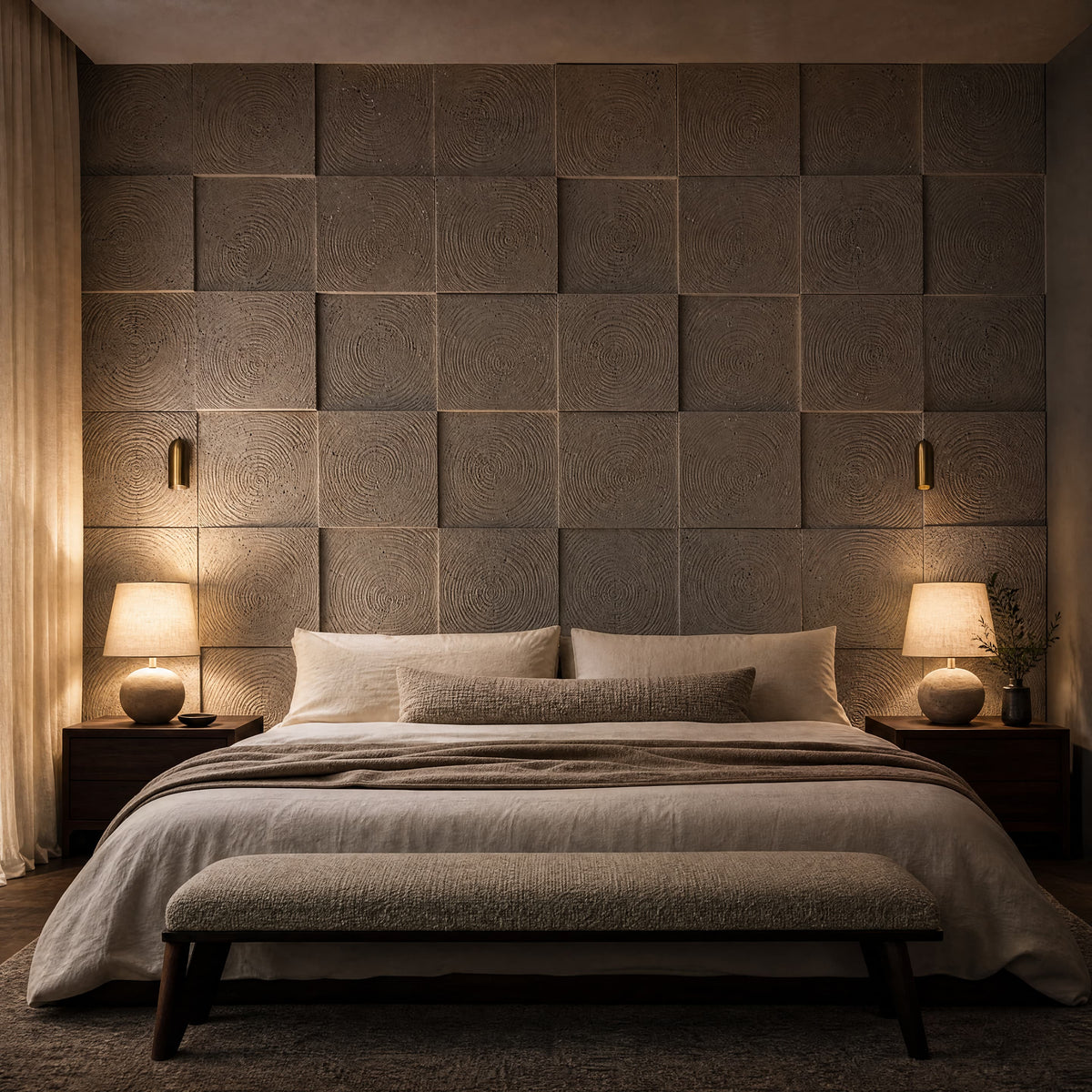 Tree Ring Wood-Look 3D Wall Panel
